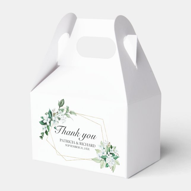 Ballotins Mariage de verdure fleurie géométrique (Verso)