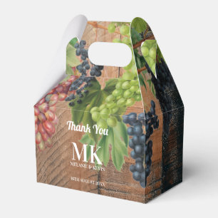 Ballotins Mariage de vigne rustique avec bois et raisins Mon