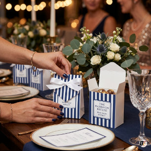 Ballotins Mariage d'Estate Élégant à l'ancienne Bleu Marine