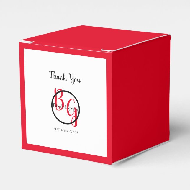 Ballotins Mariage d'initiales personnalisées simples (Verso)