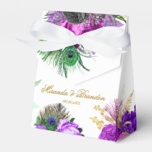 Ballotins Mariage d'or Fiesta Peacock de luxe