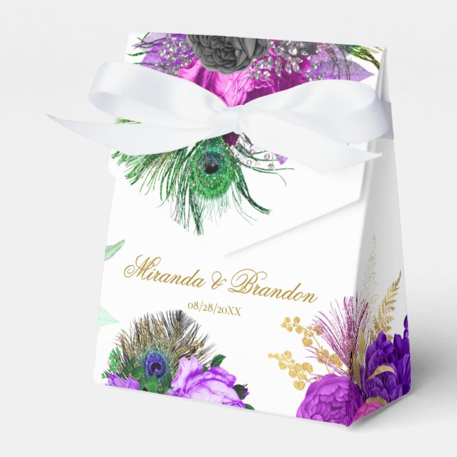 Ballotins Mariage d'or Fiesta Peacock de luxe (Verso)