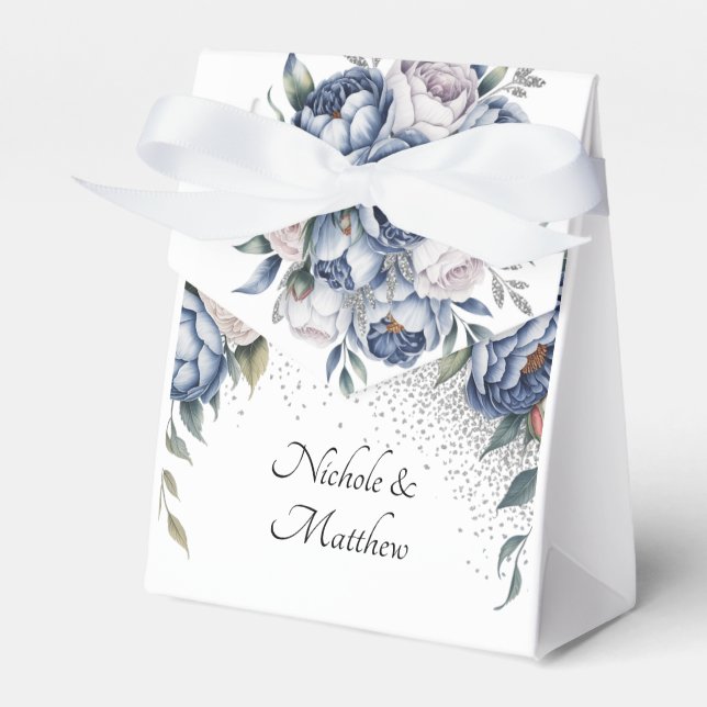 Ballotins Mariage Dusty Blue & White Peony (Verso)