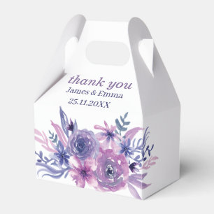 Ballotins Mariage élégant à fleurs violettes Customisé