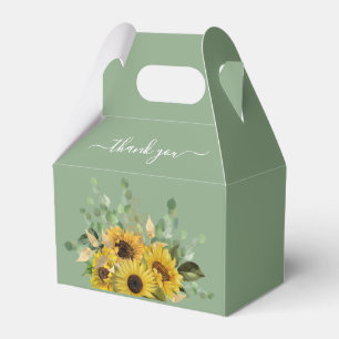 Ballotins Mariage Élégant aux Tournesols Floraux