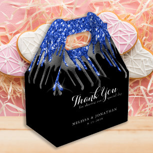 Ballotins Mariage élégant Black Blue Silver Parties scintill