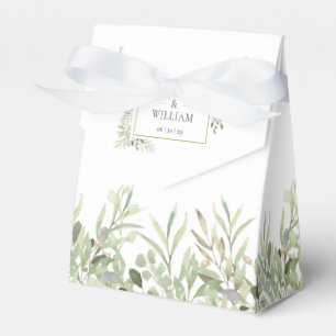 Ballotins Mariage Élégant Feuillage Vert