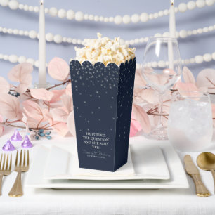 Ballotins Mariage Elegant Marine & Silver Falling Stars