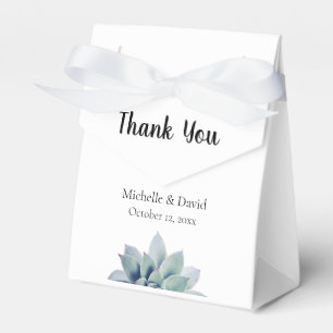 Ballotins Mariage Elégante verdure Succulent Merci