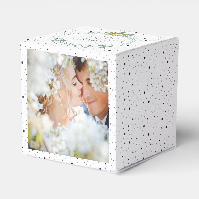 Ballotins Mariage Favor Box Vos Photos Monogrammes Noms (Arrière)