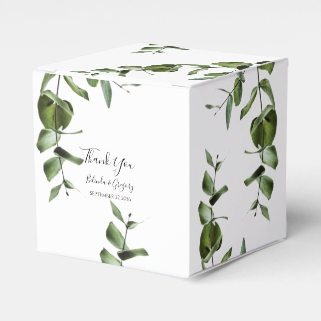 Ballotins Mariage Feuille rustique Eucalyptus (Verso)