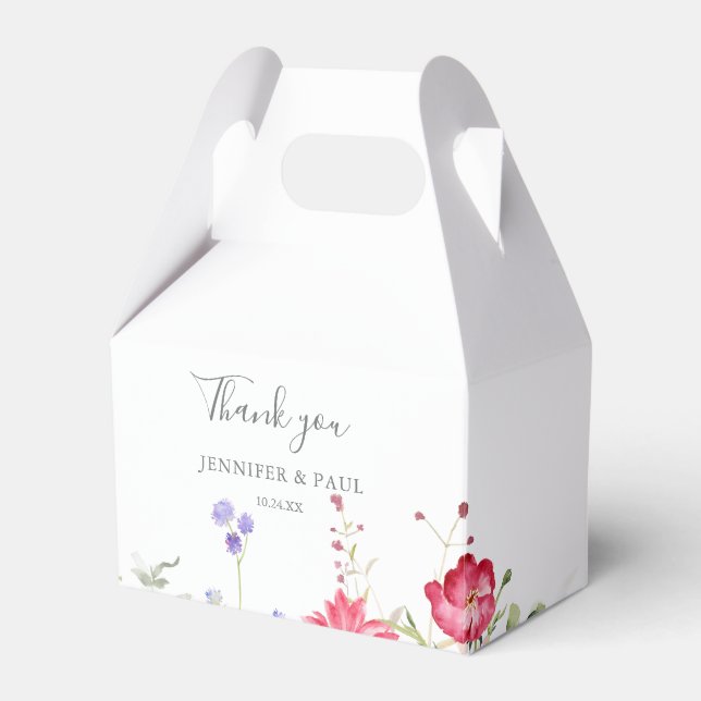 Ballotins Mariage Fleur sauvage multicouleur simple (Verso)