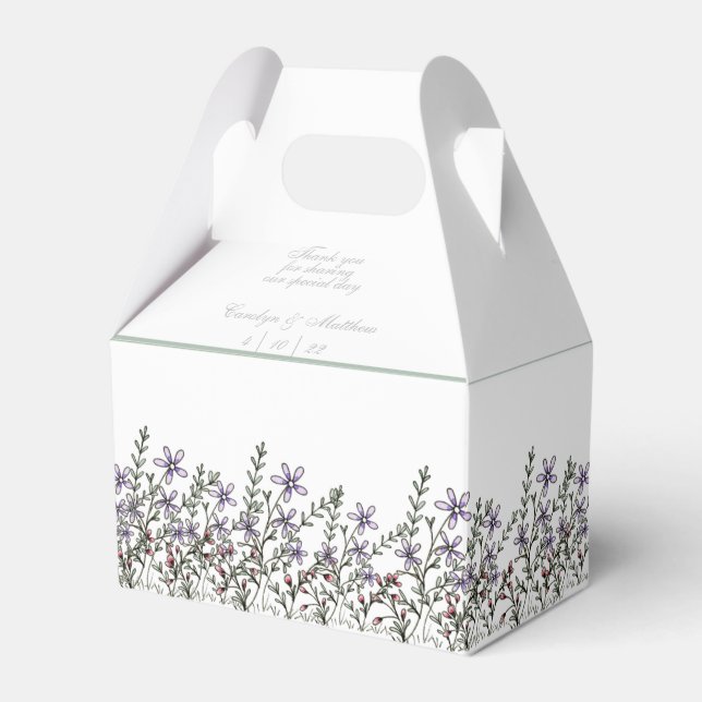 Ballotins Mariage Fleur sauvage simple Lavender (Verso)