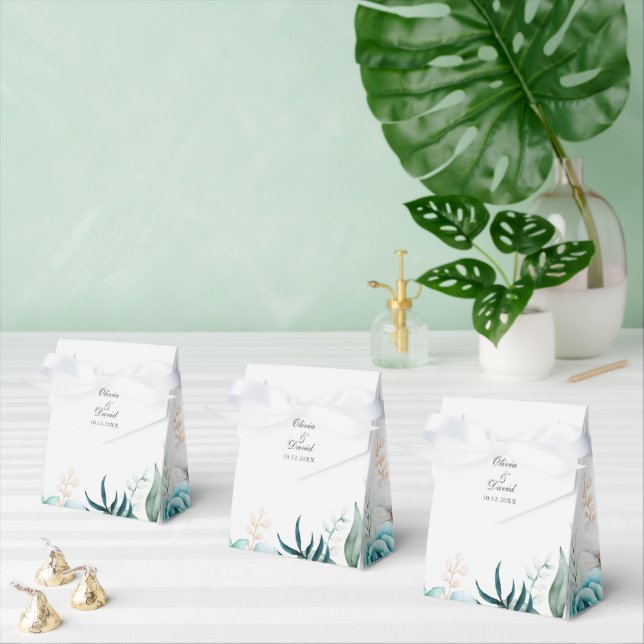 Ballotins Mariage Fleur sauvage turquoise et non blanc (Multiple)