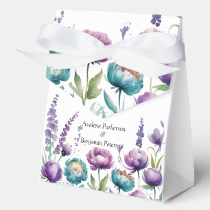 Ballotins Mariage Fleur sauvage turquoise et violette