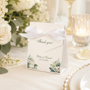 Ballotins Mariage Fleurs de Sauge Vertes et Ivoire Modernes