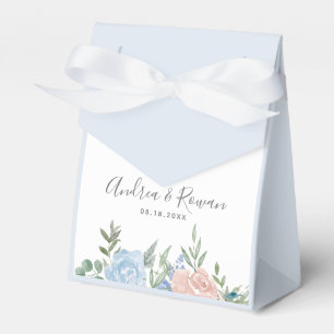 Ballotins Mariage floral bleu et rose