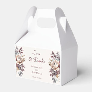 Ballotins Mariage floral Champagne et Burgandy