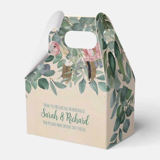 Ballotins Mariage Floral Rose et Sauge (Verso)