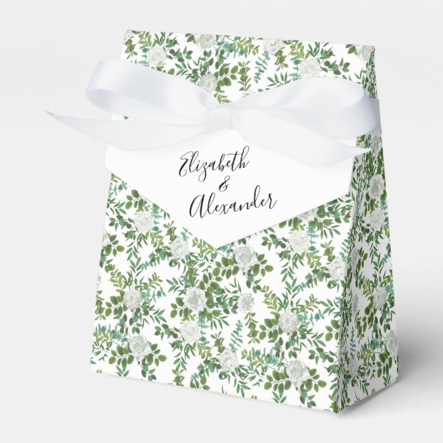 Ballotins Mariage floral rose noire et blanche (Verso)