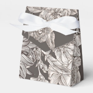 Ballotins Mariage Floral Vintage Moderne Ivoire et Gris