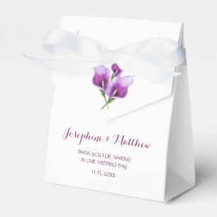 Ballotins Mariage floral violet Calla Lily