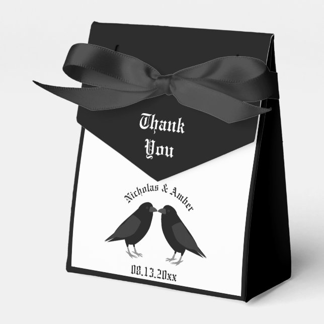 Ballotins Mariage gothique Baiser Ravens Personnalisé (Verso)