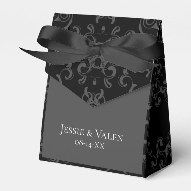 Ballotins Mariage gothique gris et noir (Verso)