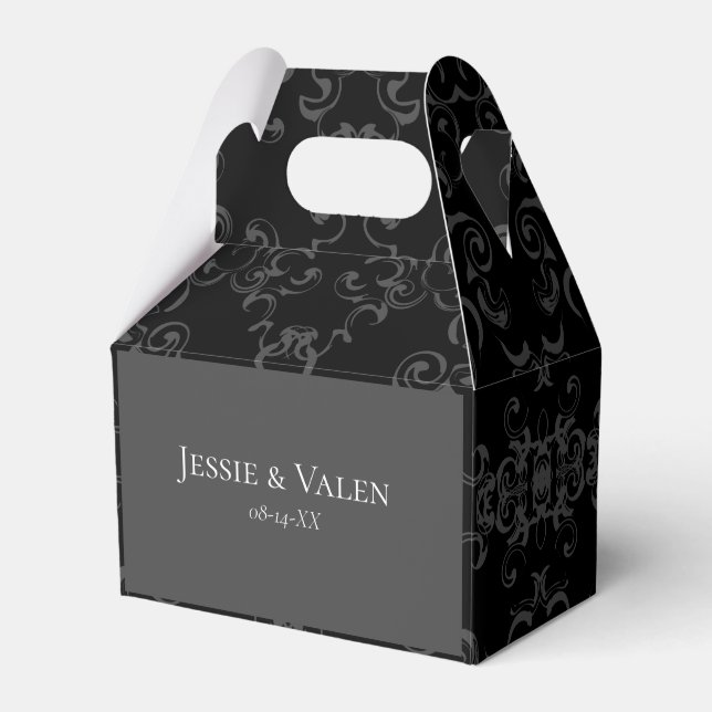 Ballotins Mariage gothique gris et noir (Verso)