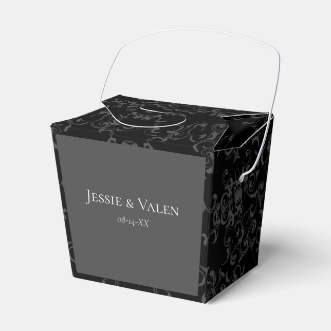 Ballotins Mariage gothique gris et noir (Verso)
