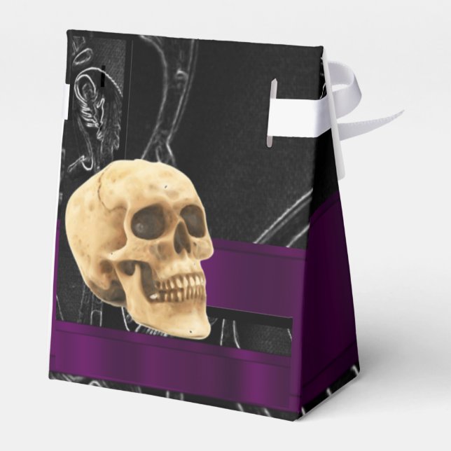 Ballotins Mariage gothique noir et violet (Arrière)