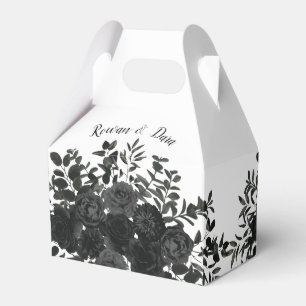 Ballotins Mariage gothique Rose Élégant Noir et Blanc