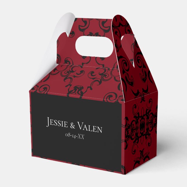 Ballotins Mariage gothique rouge et noir (Verso)