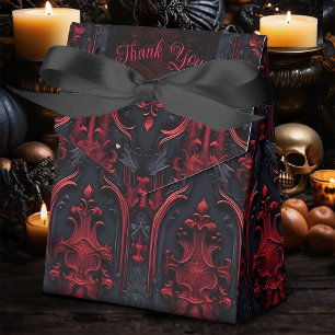 Ballotins Mariage gothique vintage rouge et noir en fibre