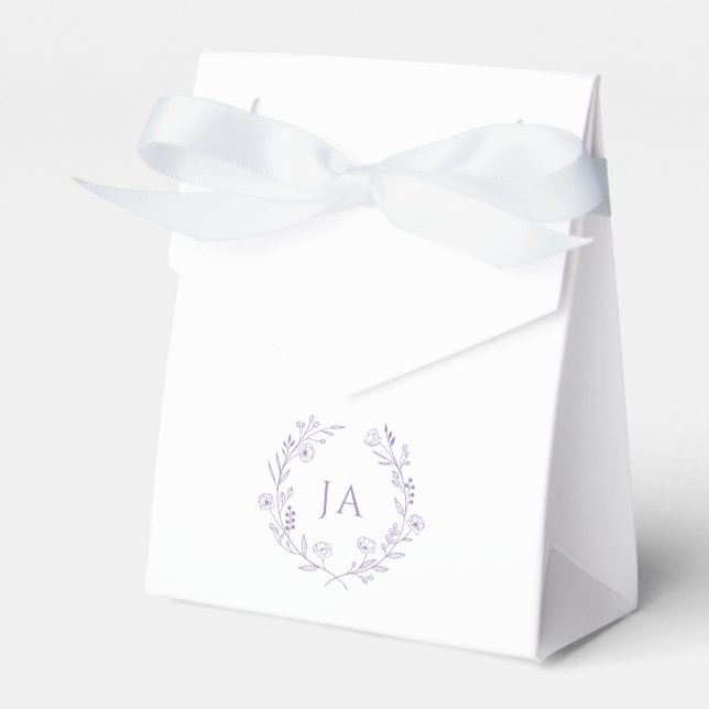 Ballotins Mariage Initiales Lavender (Verso)