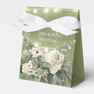 Ballotins Mariage Lumières Pivoine Blanche Verte