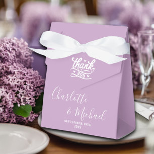 Ballotins Mariage minimaliste Lilac Purple Script