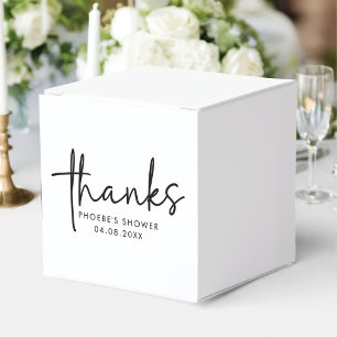 Ballotins Mariage minimaliste noir et blanc, faire-part carr