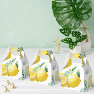 Ballotins Mariage moderne jaune citron floral écriture brida