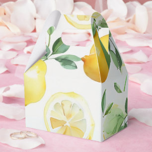 Ballotins Mariage moderne jaune citron floral écriture brida