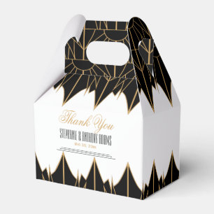 Ballotins Mariage Motif Gold et Black Art Déco