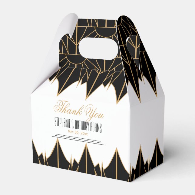 Ballotins Mariage Motif Gold et Black Art Déco (Verso)