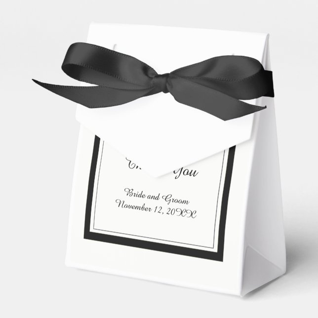 Ballotins Mariage noir et blanc classique (Verso)