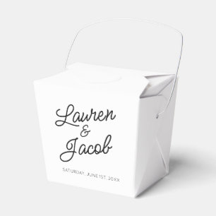 Ballotins Mariage noir minimaliste moderne