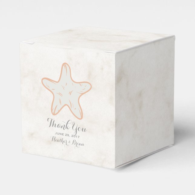 Ballotins Mariage Orange Rustique Starfish (Verso)