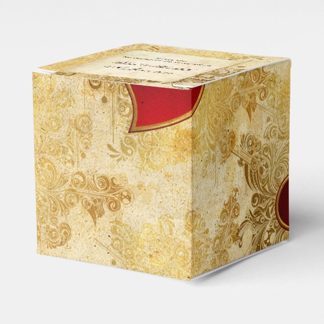 Ballotins Mariage personnalisé Coeurs d'or Ballotin classiqu (Verso)