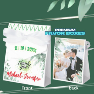 Ballotins Mariage photo personnalisé minimaliste de verdure