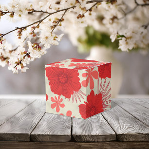 Ballotins Mariage romantique rouge floral