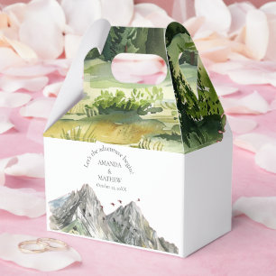 Ballotins Mariage Rustique de la forêt de montagne de bois