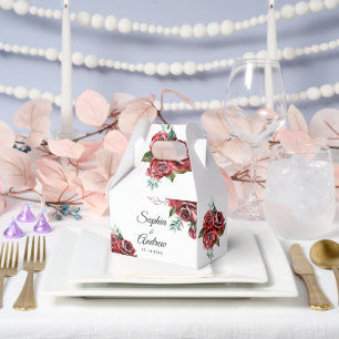Ballotins Mariage rustique Marsala Red Rose
